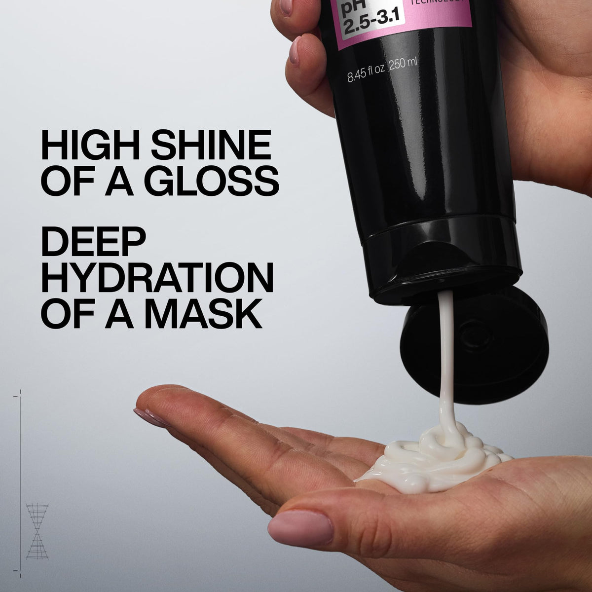 Redken label close-up displaying silicone-free formula and ingredient focus