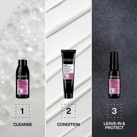 Redken product texture close-up highlighting lightweight formula and shine