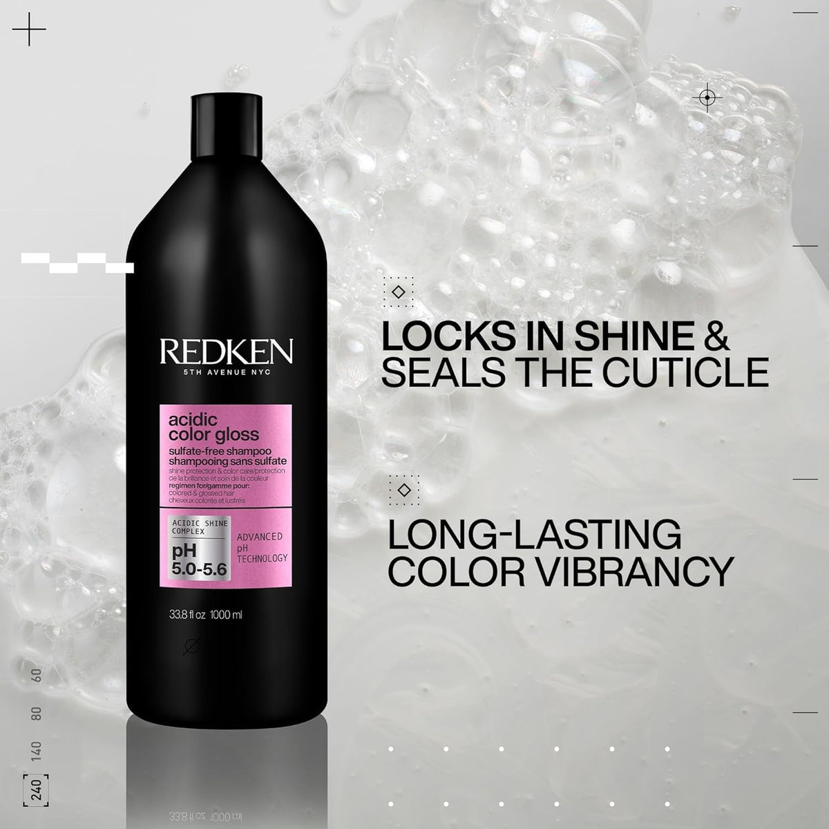 Redken foam texture close-up showing gentle lather for preserved color
