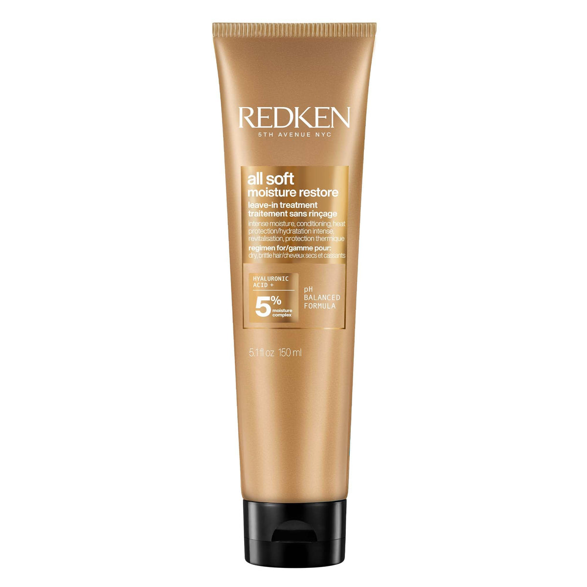 Redken bottle front packaging showing product name and benefits
