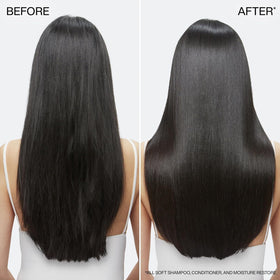 redken cream in palm showing recommended amount and easy application benefit