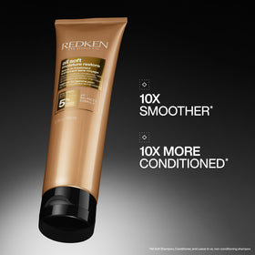 Redken pump dispensing leave-in to demonstrate easy application