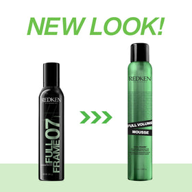 Redken applying mousse at roots to create lift and fullness