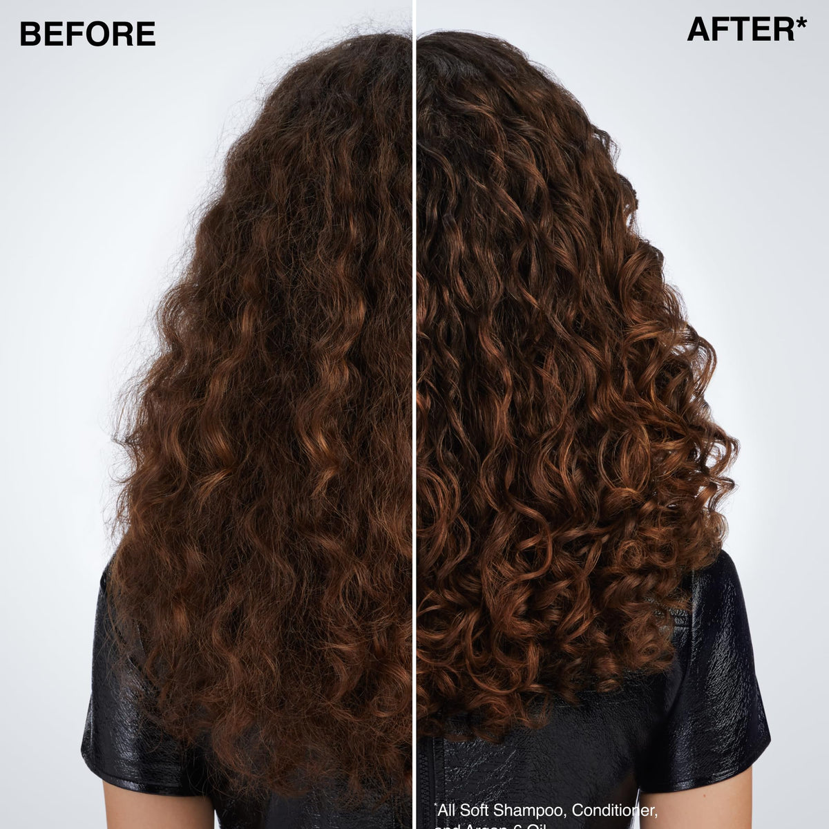 Redken All Soft Argan-6 oil being dispensed illustrating controlled application benefit