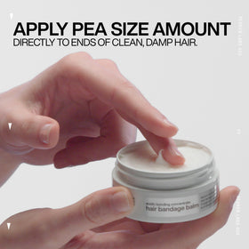 Redken bandage balm label with ingredients highlighting bond support