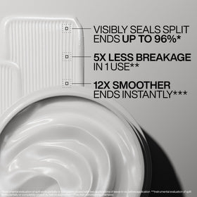 Redken bandage balm pump nozzle close-up for precise dispensing