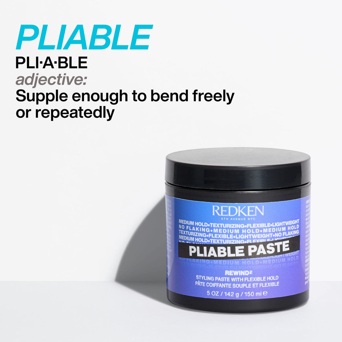 Woman with beach waves styled using Redken paste, natural movement and flexible definition