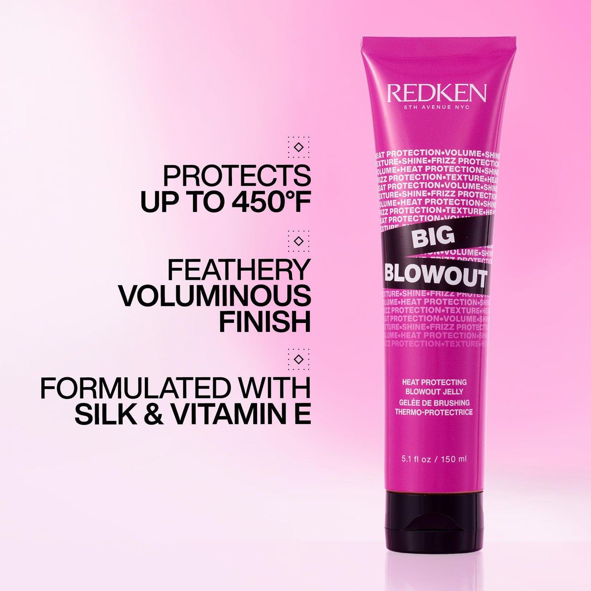 Redken Big Blowout pump detail for easy controlled dispensing