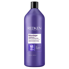 Redken Blondage front bottle showing purple conditioner and brand for salon results