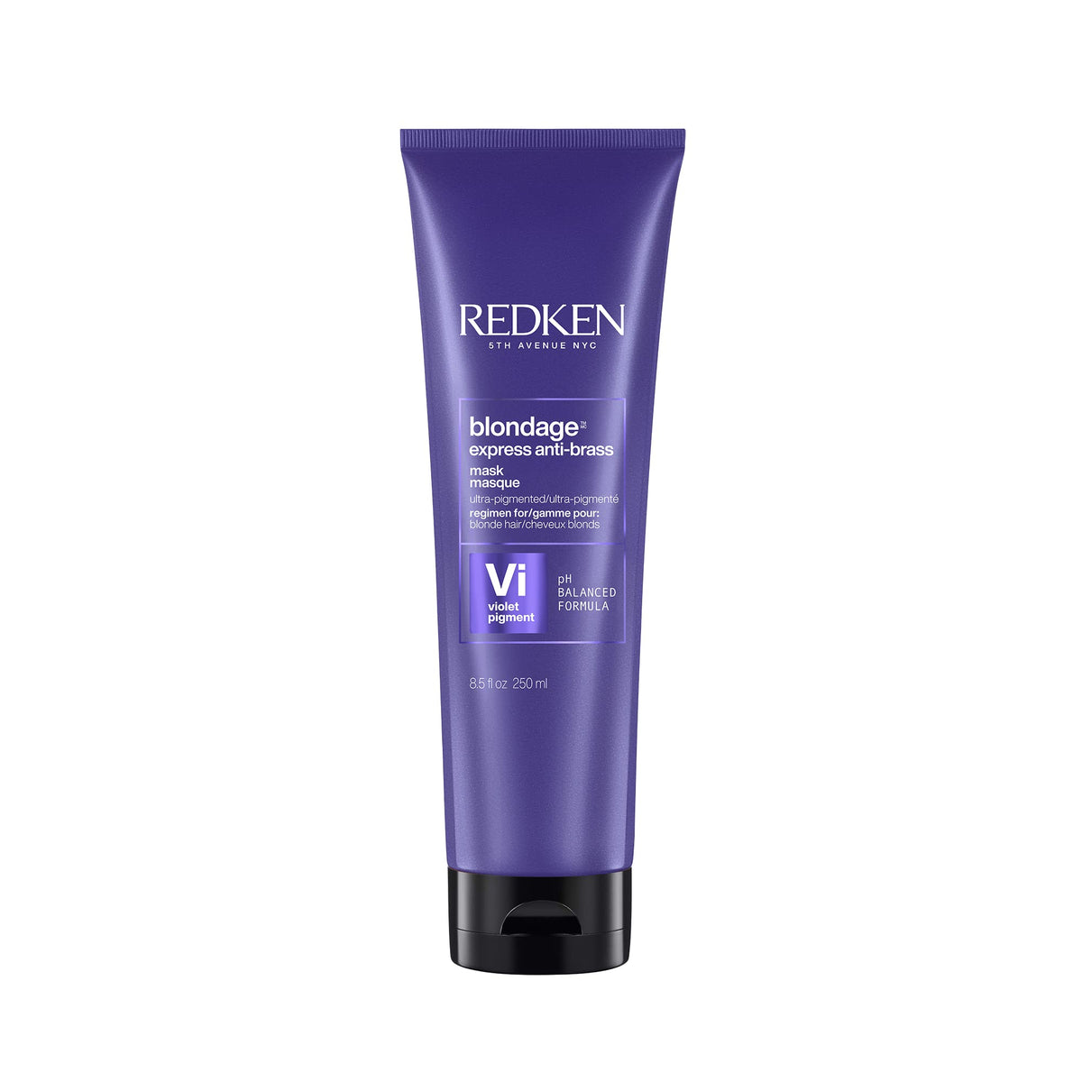 Redken Blondage front view showing product label and size benefit of clear identification