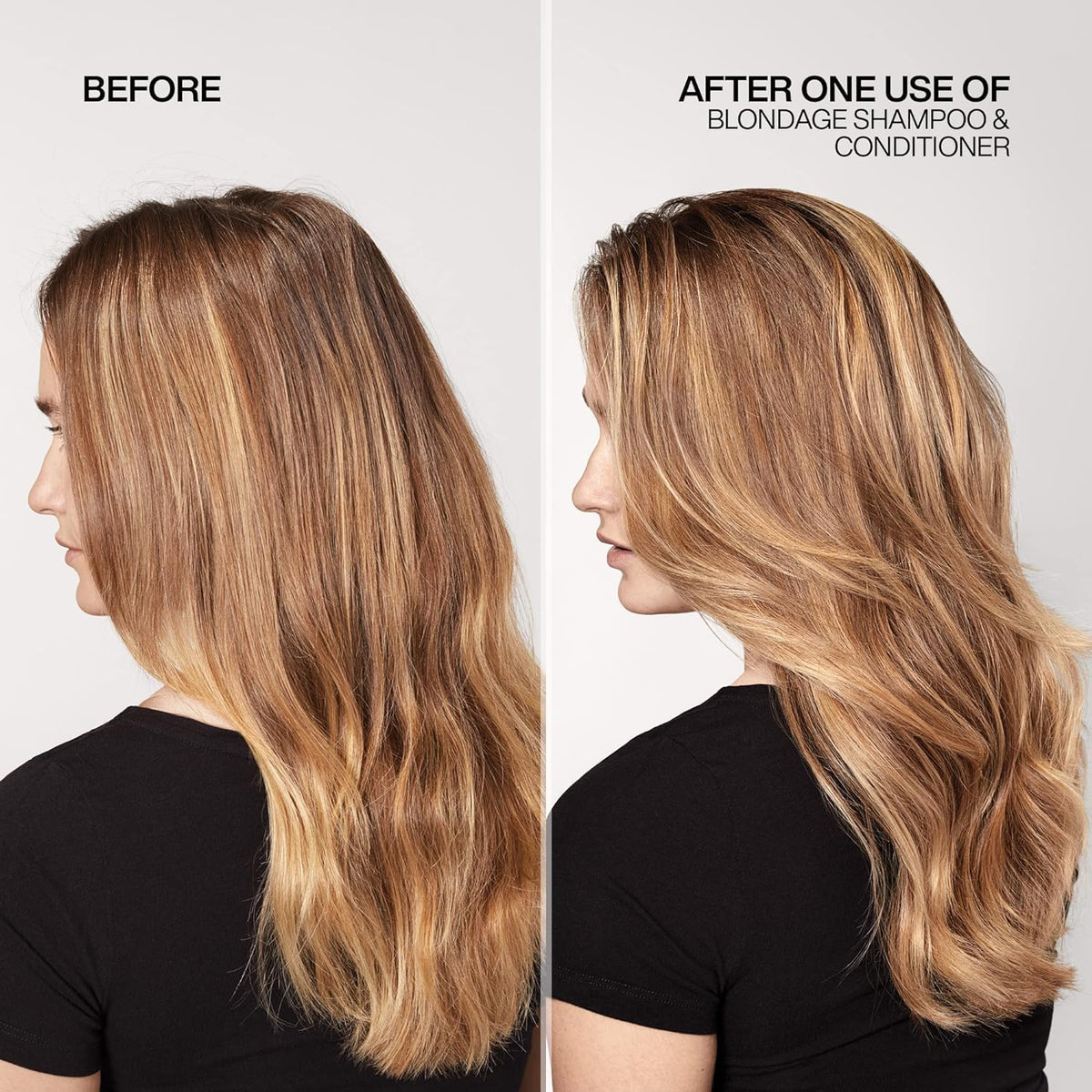 Redken Blondage ingredient focus highlighting proteins and acids for strengthening
