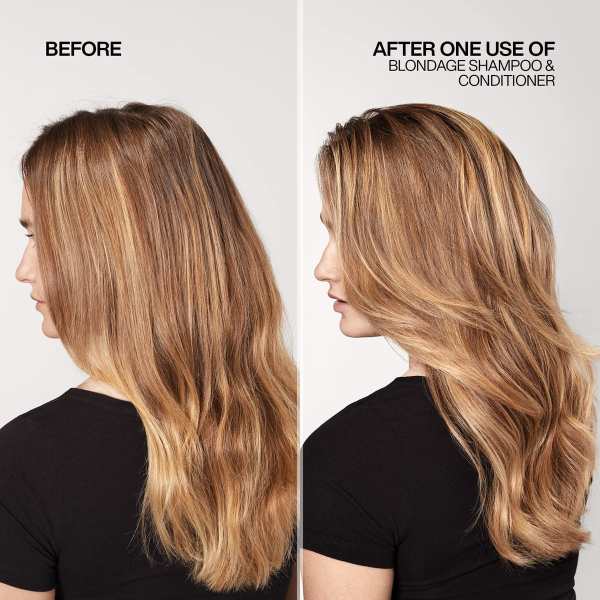 Redken Blondage on bathroom shelf lifestyle shot showing professional at-home care