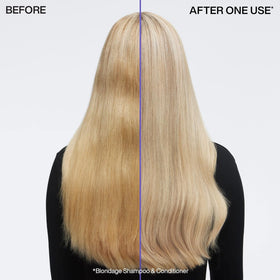 Redken Blondage creamy purple conditioner texture that deposits pigment and hydrates