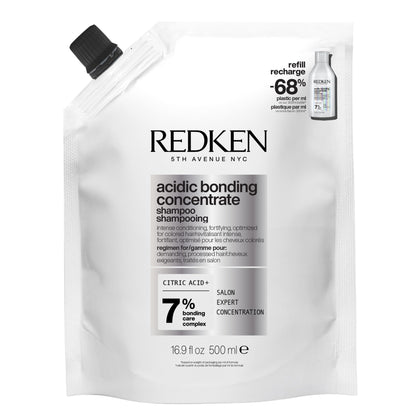 Redken front packaging showing bottle and brand, communicates professional strength