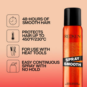 Redken Brews ultra-fine aerosol mist dispersing evenly for smooth styling