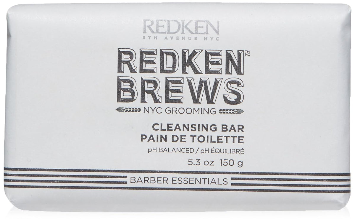 Redken Brews front packaging showing bar soap and clean scent benefits