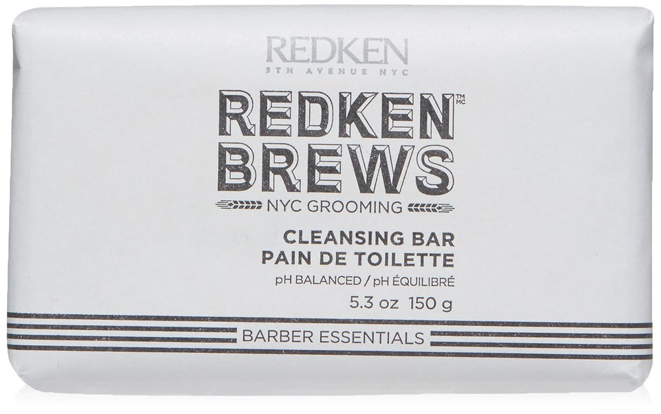 Redken Brews front packaging showing bar soap and clean scent benefits