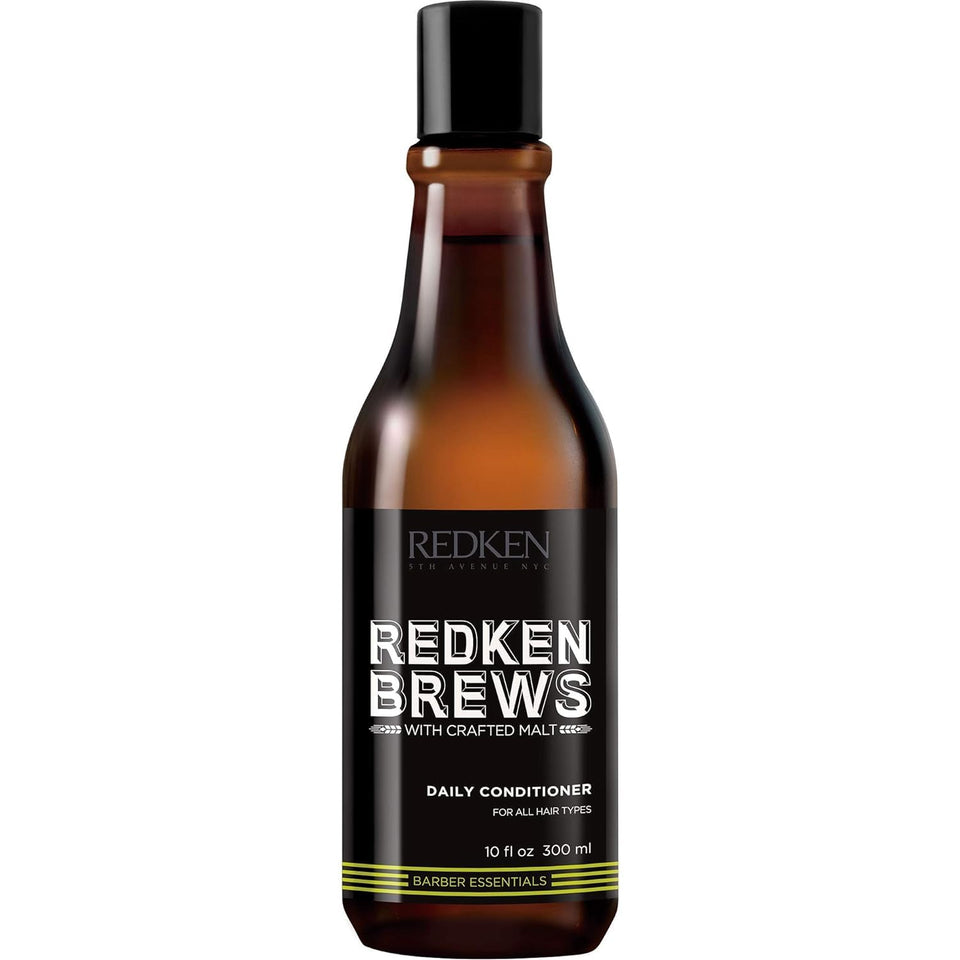 Redken Brews front bottle view showing clean packaging and brand benefit