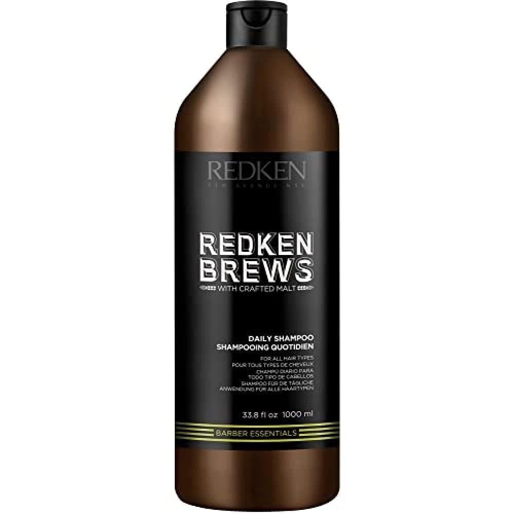 Redken Brews front bottle showing full label and size benefit