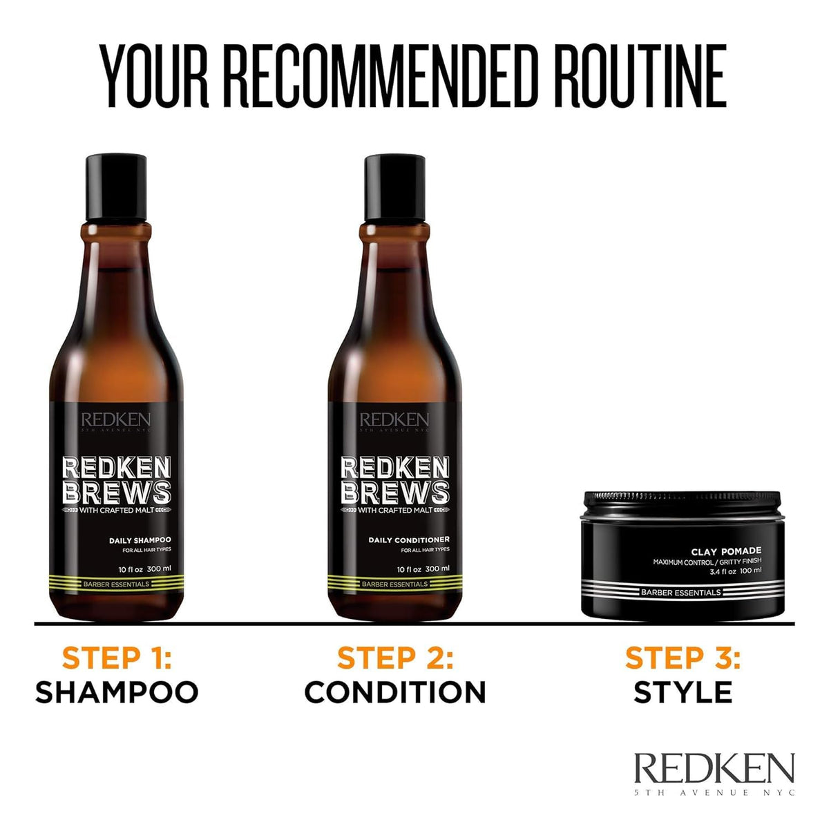 Redken Brews being used in shower for visible clean and hydration