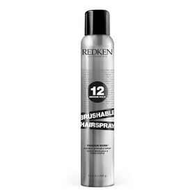 Redken Brushable Hairspray front aerosol can showing branding and size for easy identification