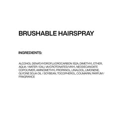 Redken Brushable Hairspray displayed with comb and brush to show styling versatility and brushable finish