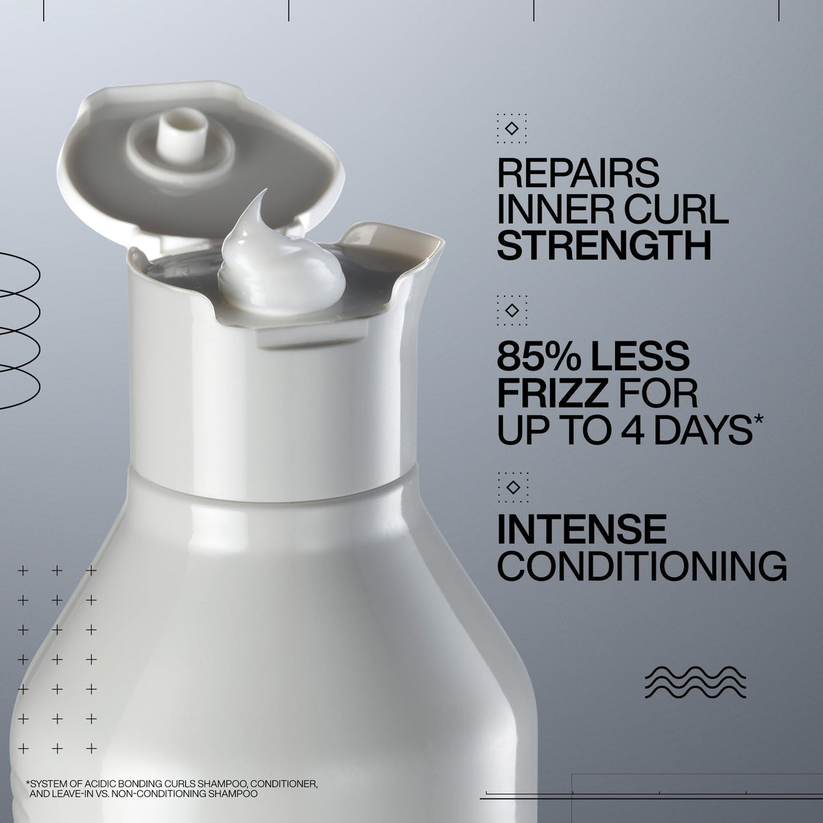 Redken conditioner texture close-up illustrating hydrating, lightweight formula