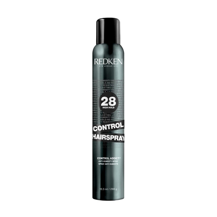 Redken spray-can front packaging showing label and strong hold benefit