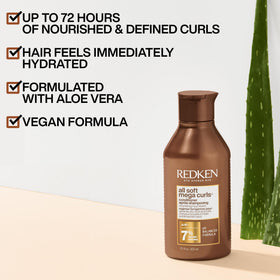 Redken creamy conditioner texture on hand demonstrating rich slip and smoothness