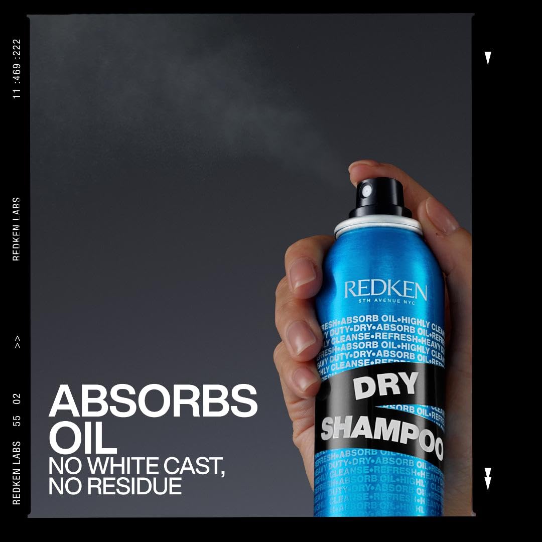Redken before and after hairline comparison showing reduced oil and shine