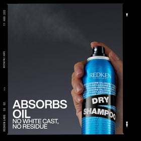 Redken before and after hairline comparison showing reduced oil and shine