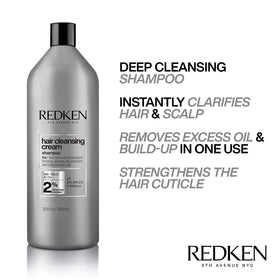 Redken pump dispense demonstrating amount to use for effective deep cleanse