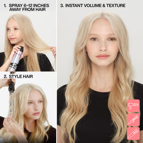 Redken used on beachy waves adding airy body and movement
