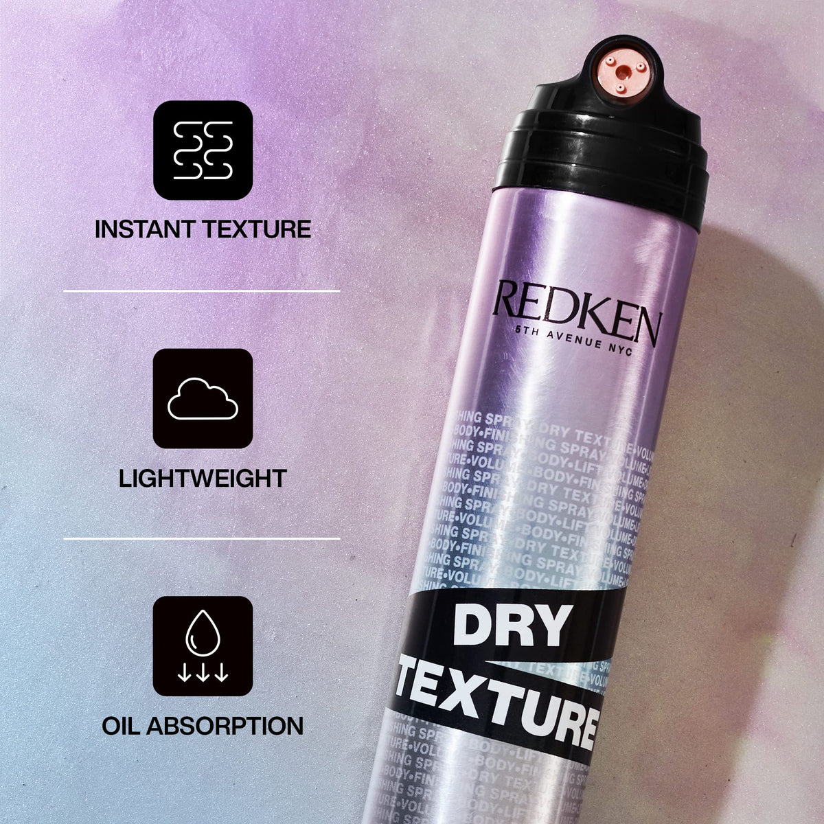 Redken nozzle detail highlighting tri-actuator even mist delivery