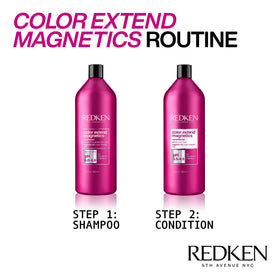 Redken being applied in shower for easy detangling and hydration