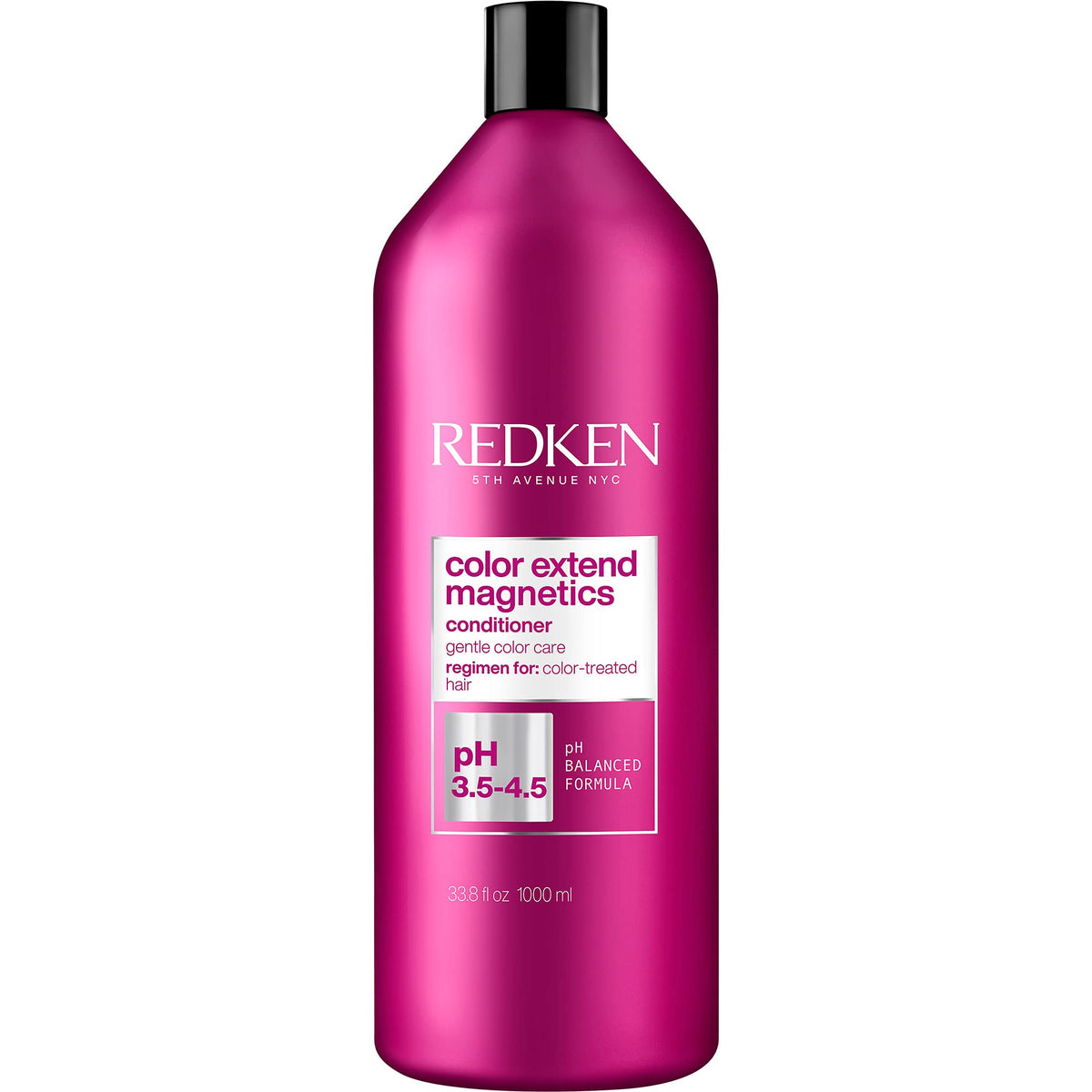 Redken bottle front view showing product and quick benefit