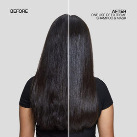 Redken Extreme Conditioner back label close-up listing ingredients and usage