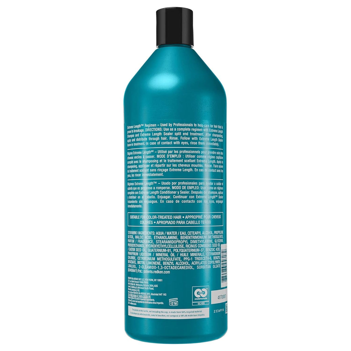 Redken product ingredients close-up highlighting biotin and castor oil benefits