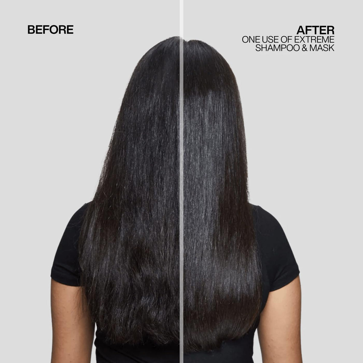 Redken mask applied to damp hair in shower improving detangling and softness