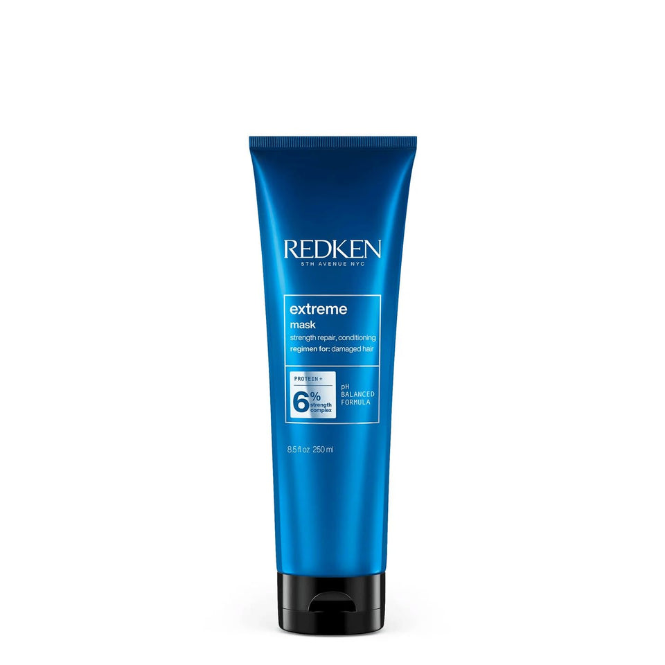 Redken front packaging showing product and benefits for stronger hair