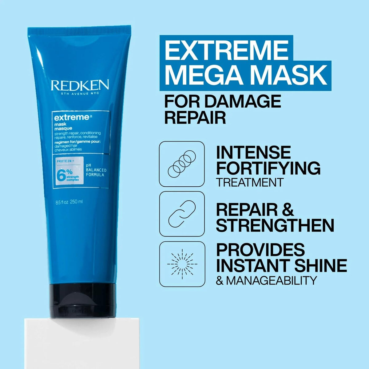 Redken texture close-up of creamy mask showing rich, nourishing consistency