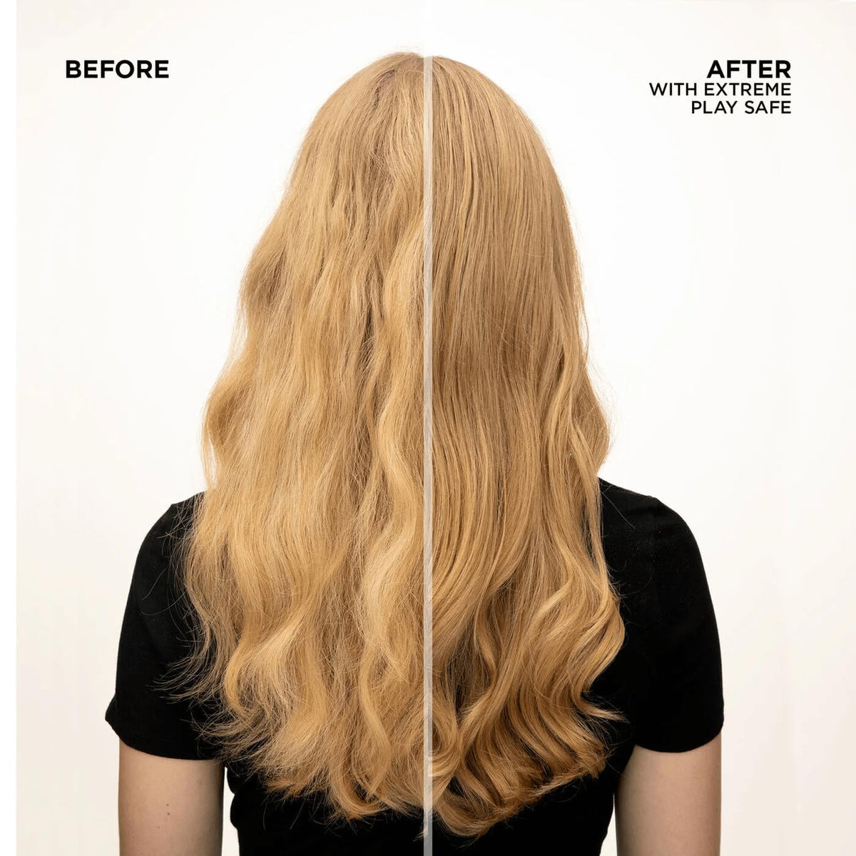 Redken Extreme Play Safe being misted on damp hair for heat protection