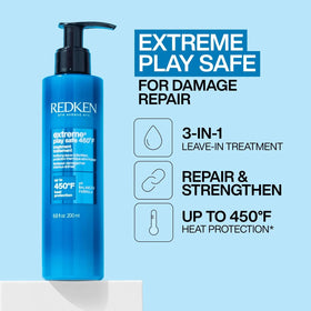 Redken Extreme Play Safe nozzle close-up highlighting easy spray application