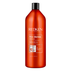 Redken Frizz Dismiss front label showing product benefits and brand