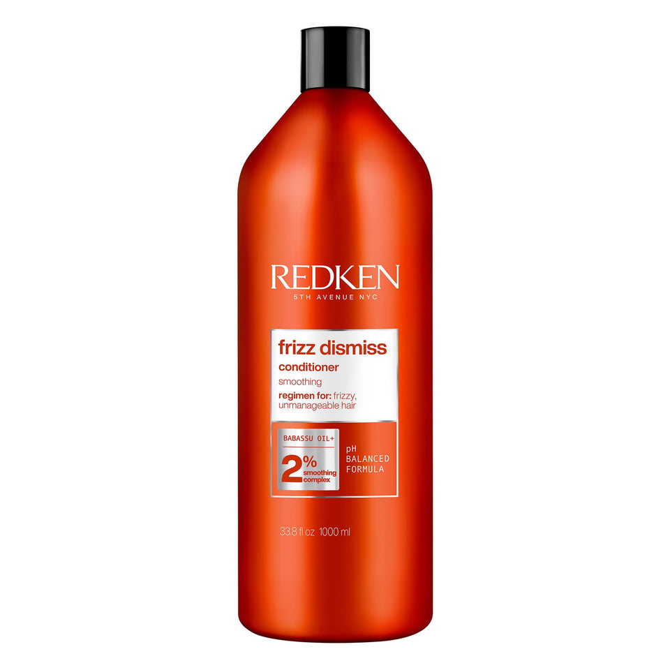 Redken front packaging showing pump and label for easy identification and generous volume