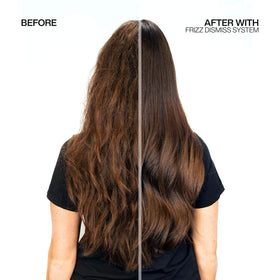 Redken pump dispensing serum into hand demonstrating easy control and precise use
