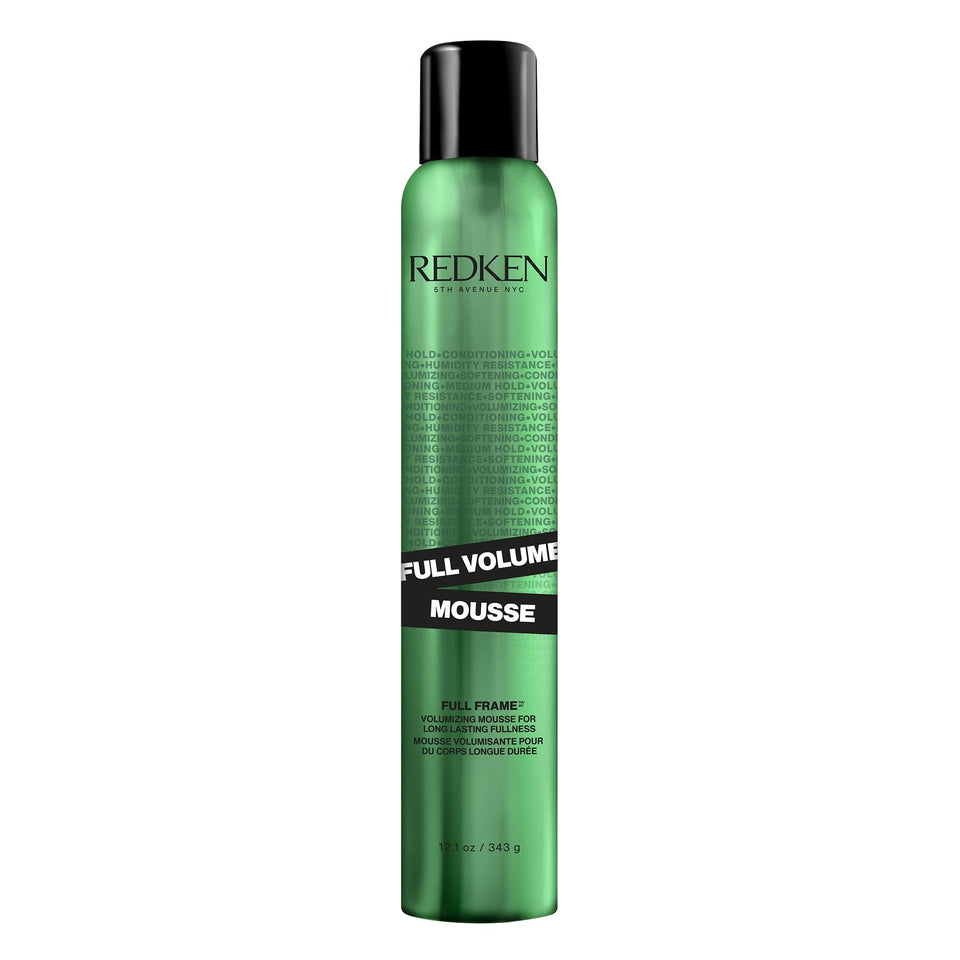 Redken front packaging showing volume mousse and benefits
