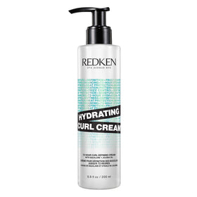 Redken front bottle shot showing curl cream branding and size, promotes hydration