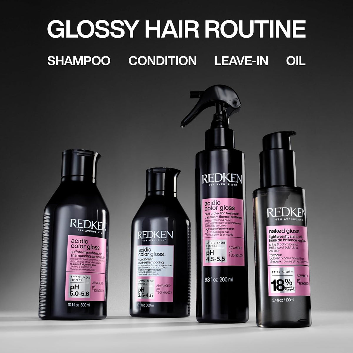 Redken in-shower application on hair demonstrating conditioning benefit