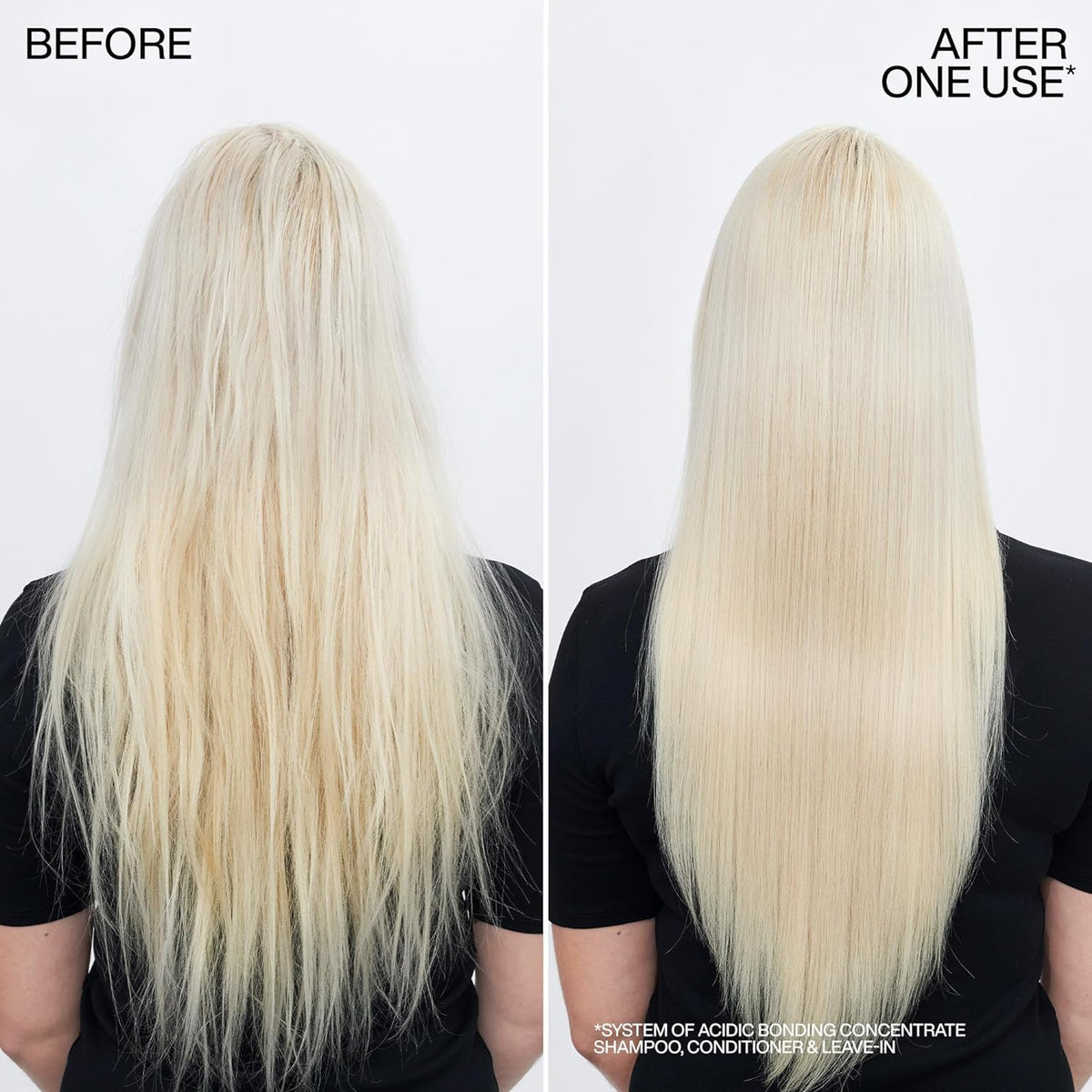 Redken in-shower use on wet hair showing gentle cleansing and repair
